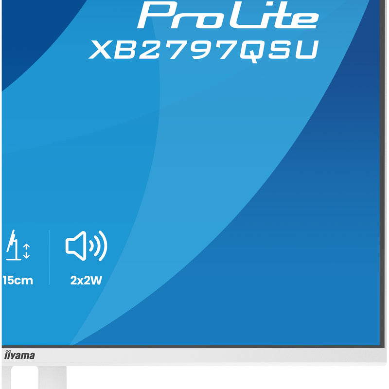 Afbeelding laden in galerijviewer, Iiyama prolite xb2797qsu-w1 27 monitor (wit (mat), hdmi, displayport, usb, audio)