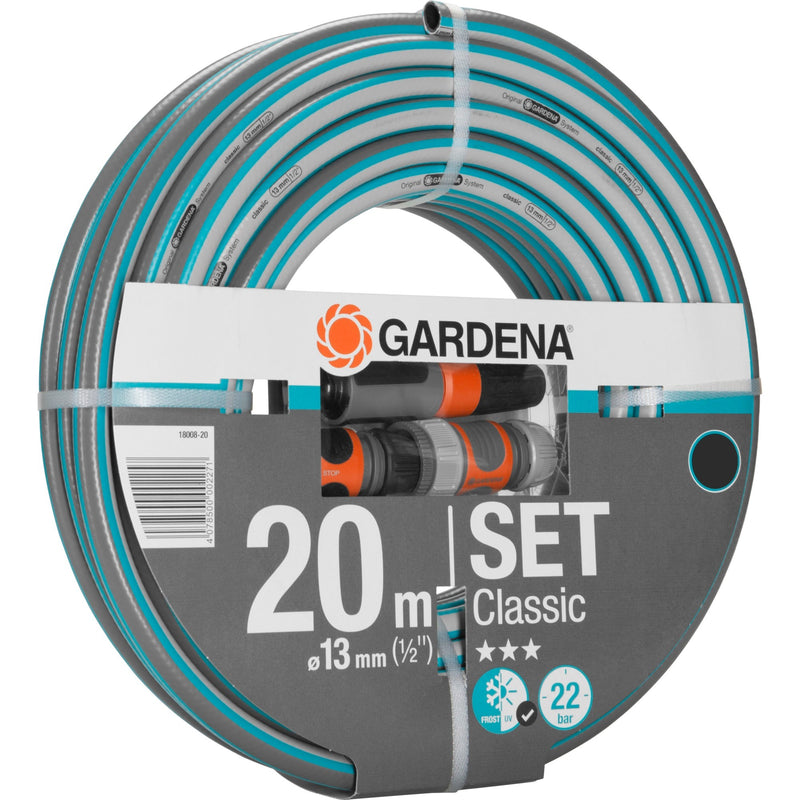 Load image into Gallery viewer, Gardena classic slang 13 mm (1 2 ), met accessoires (grijs turquoise, 18008-20, 20 m)
