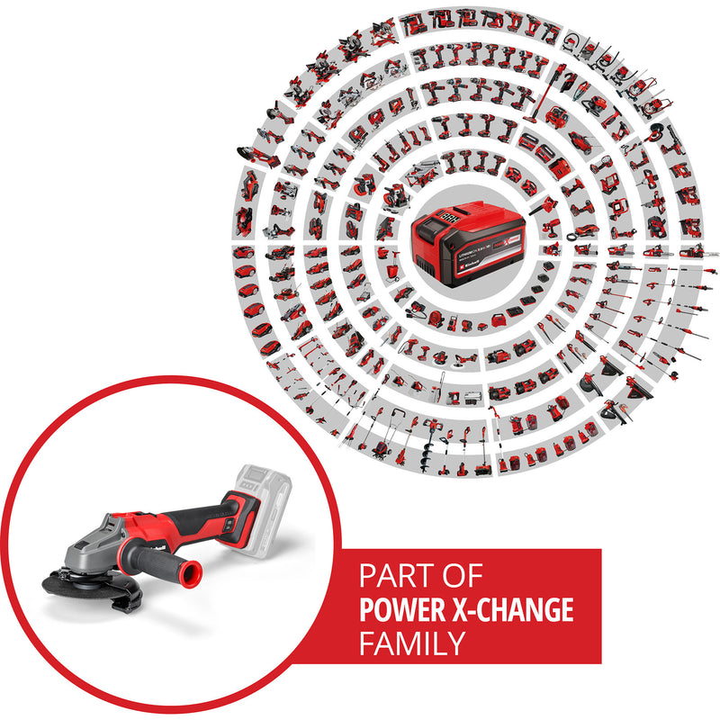 Load image into Gallery viewer, Einhell axxio accu haakse slijper 18 125 q (rood zwart, accu en oplader niet inbegrepen)
