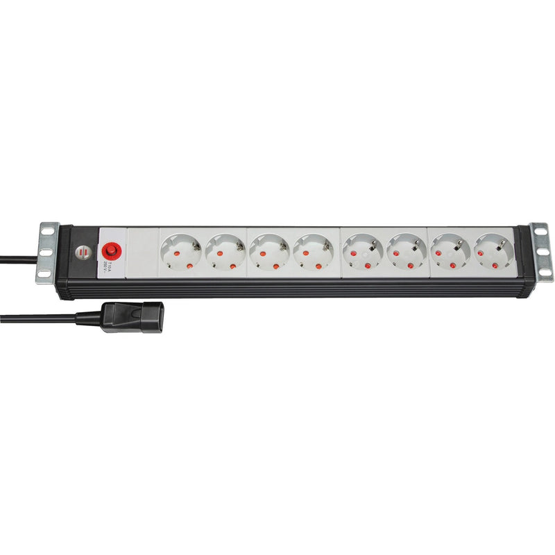 Load image into Gallery viewer, Brennenstuhl premium-line 19 stekkerdoos 8-voudig stekkerdoos (zwart lichtgrijs, 3 meter)