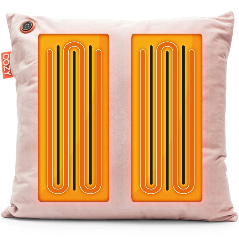 Afbeelding laden in galerijviewer, Cozy una velvet 45 x 45 cm draadloos warmtekussen (lichtroze, powerbank 5000 mah)