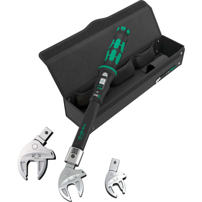 Load image into Gallery viewer, Wera 9530 draaimomentsleutelset voor warmtepompen airco's (zwart groen, 4‑delig)