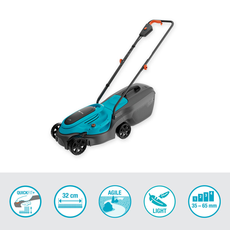 Load image into Gallery viewer, Gardena grasmaaier easymax 32 18v (turquoise grijs, accu en lader niet inbegrepen)
