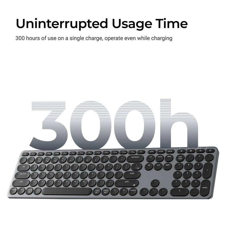Load image into Gallery viewer, Keychron b5 pro-k1 toetsenbord (grijs, us lay-out (qwerty), scissor switches, 100%, abs keycaps, 2.4 ghz bluetooth usb)