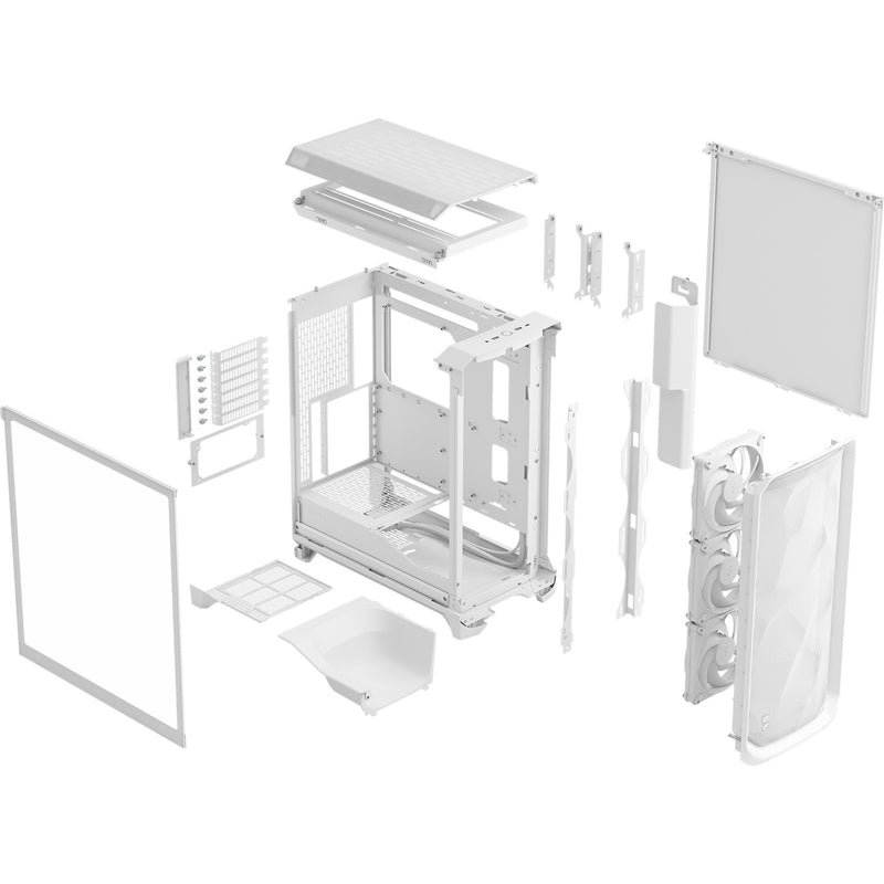 Cargue la imagen en el visor de la galería, Fractal design meshify 3 midi tower behuizing (wit | 2x usb-a | 1x usb-c | tempered glass)