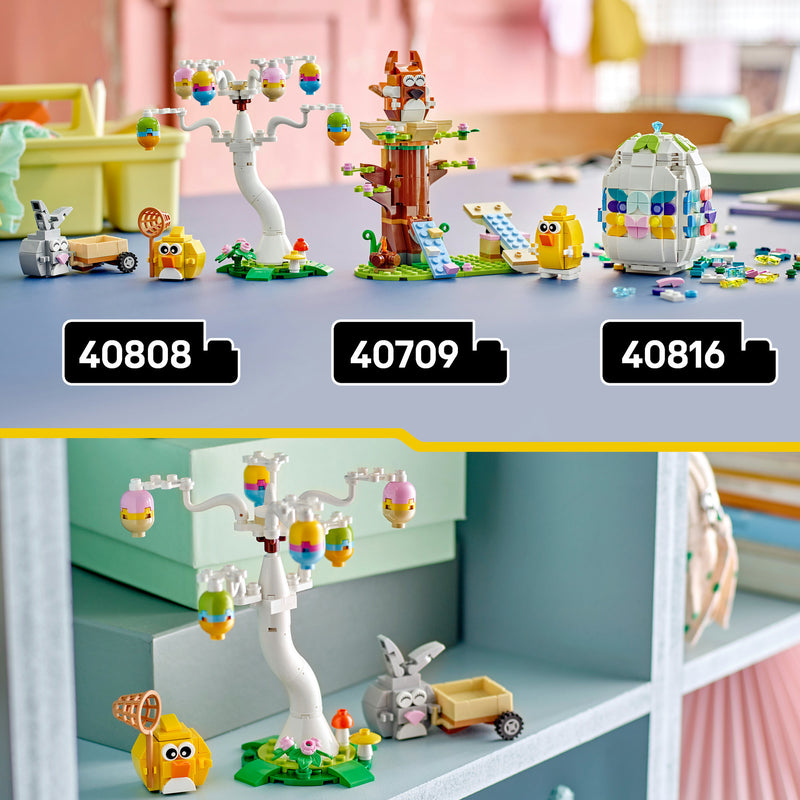 Afbeelding laden in galerijviewer, Lego eieren zoeken met konijn en kuiken constructiespeelgoed (40808)