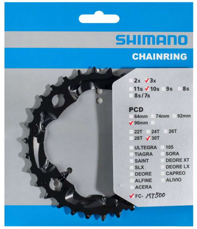 Load image into Gallery viewer, Shimano Kettingblad Deore FC-MT500 30T 10v zwart