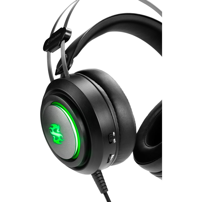 Load image into Gallery viewer, Sharkoon skiller sgh30 over-ear gaming headset (zwart, pc, playstation 4, playstation 5, rgb leds)