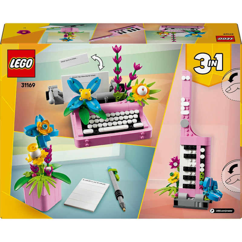 Load image into Gallery viewer, Lego creator 31169 typemachine met bloemen