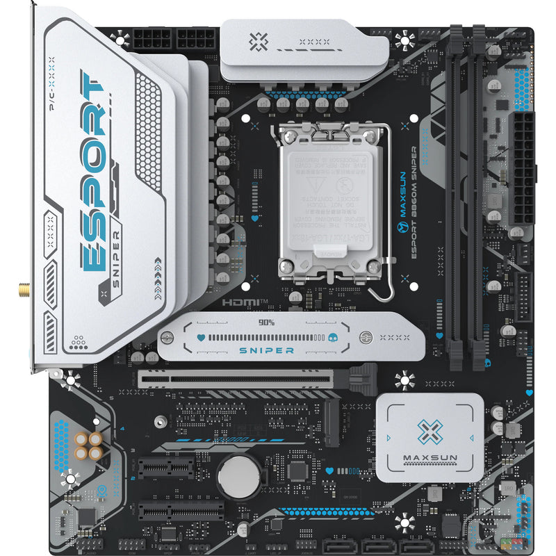 Laden Sie das Bild in Galerie -Viewer, Maxsun ms-esport b860m sniper wifi socket 1851 moederbord (zwart, raid, 2.5 gb-lan, wlan, bt, sound, µatx)
