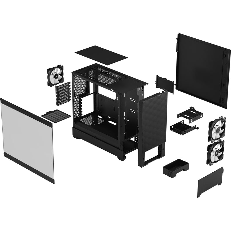 Load image into Gallery viewer, Fractal design pop air rgb midi tower behuizing (zwart | 2x usb-a | rgb | tempered glass)