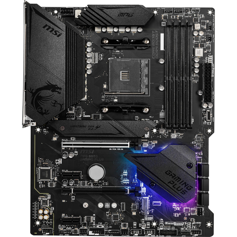 Load image into Gallery viewer, Msi mpg b550 gaming plus socket am4 moederbord (zwart, raid, gb-lan, sound, atx)