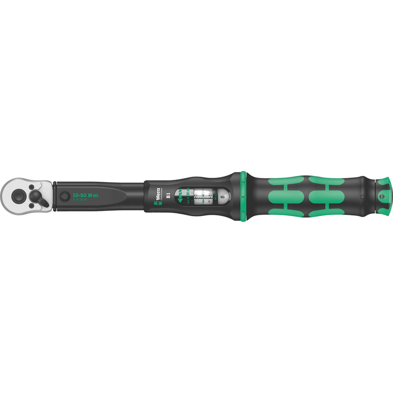 Afbeelding laden in galerijviewer, Wera click-torque b 1 draaimomentsleutel met omschakelratel, 10-50 nm (zwart groen)