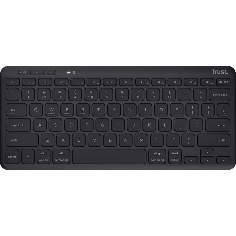 Load image into Gallery viewer, Trust lyra compact draadloos toetsenbord (zwart, us lay-out (qwerty), scissor switches, 65%, 2,4 ghz usb, bluetooth)