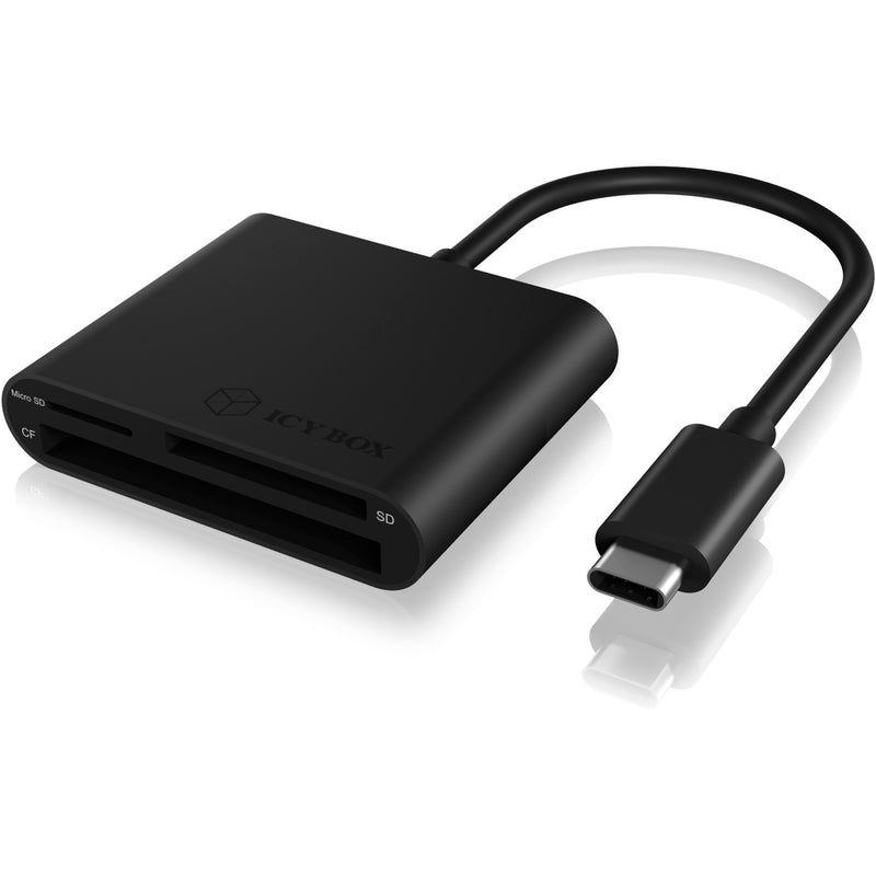 Load image into Gallery viewer, Icy box ib-cr301-c3 kaartlezer (zwart, usb type-c)