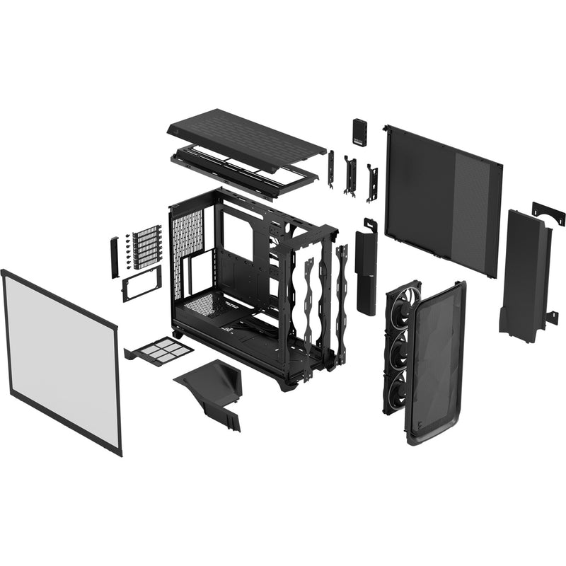 Cargue la imagen en el visor de la galería, Fractal design meshify 3 xl ambience pro rgb big tower behuizing (zwart | 2x usb-a | 1x usb-c | rgb | tempered glass)
