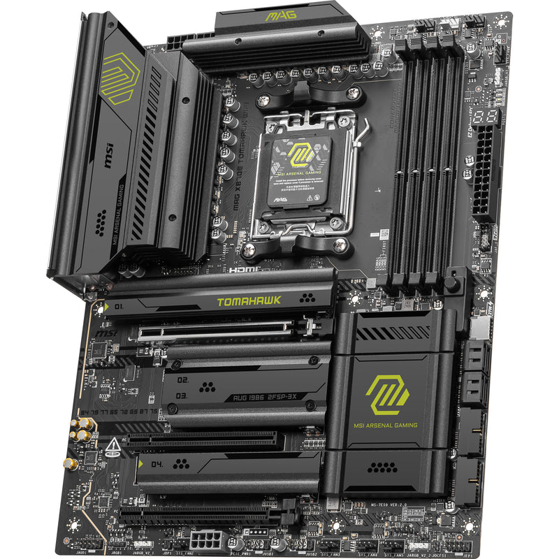 Afbeelding laden in galerijviewer, Msi mag x870e tomahawk wifi socket am5 moederbord (zwart, 5gb-lan, wi-fi 7, bt, sound, atx)