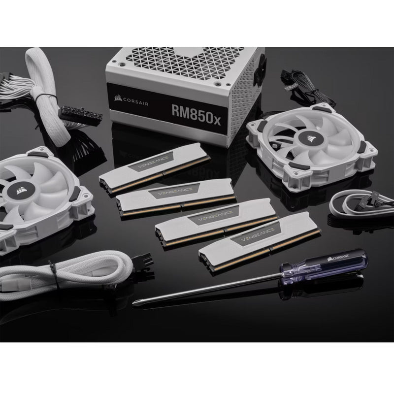 Afbeelding laden in galerijviewer, Corsair vengeance 32 gb ddr5-6000 (2x 16 gb) werkgeheugen (wit, cmk32gx5m2d6000z38w, xmp, expo)