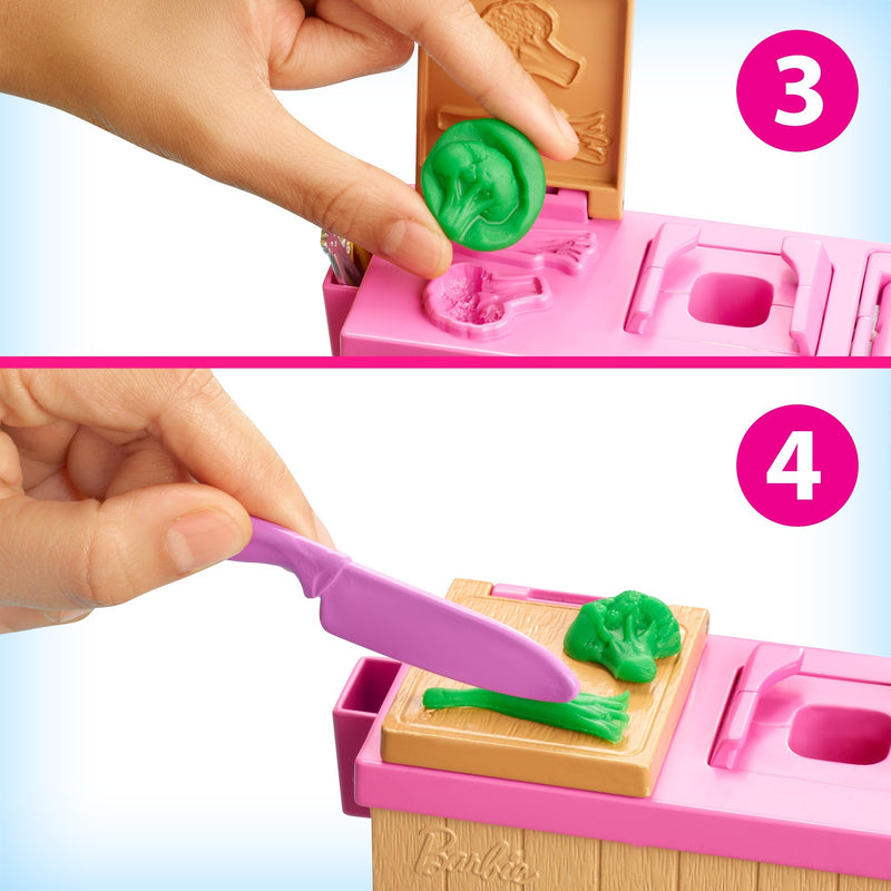 Load image into Gallery viewer, Barbie noodle bar speelset en pop