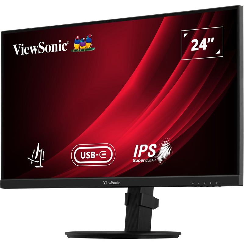 Chargez l'image dans la visionneuse de la galerie, Viewsonic vg2409-mhdu-2 24 monitor (zwart, 1x hdmi, 1x displayport, usb-c, usb-a, usb-b,100 hz)