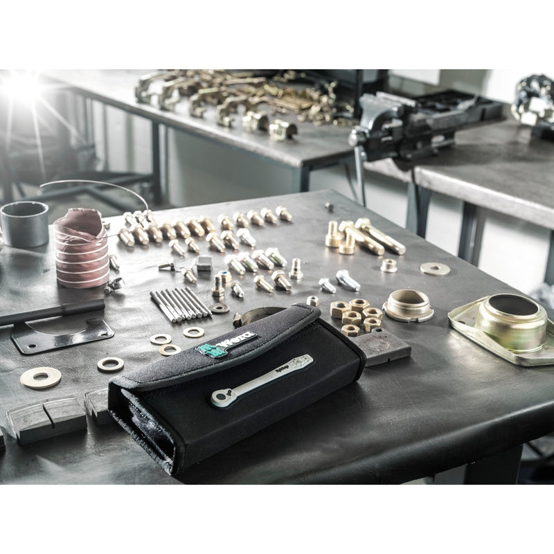 Load image into Gallery viewer, Wera 8100 sb 11 zyklop metalen ratelset, 3 8 gereedschapsset (zwart groen, 29-delig, volledig metalen ratel met vierkantaandrijving)