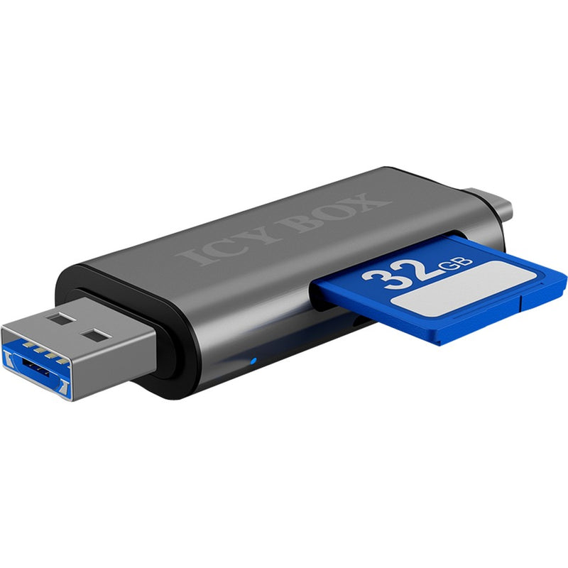 Load image into Gallery viewer, Icy box ib-cr200-c externe cardreader met multi-usb connector kaartlezer (antraciet)