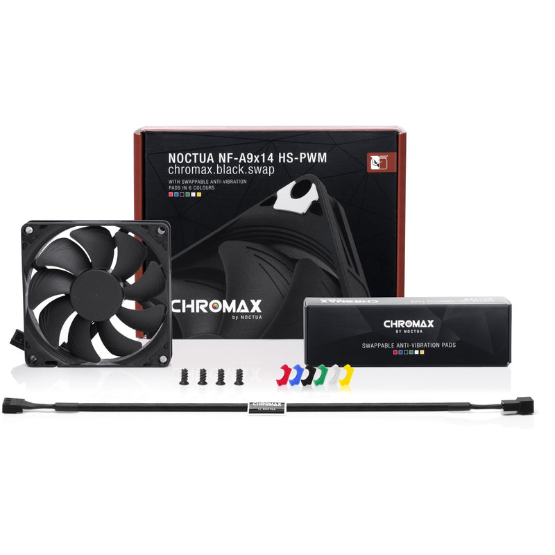 Afbeelding laden in galerijviewer, Noctua nf-a9x14 hs-pwm chromax.black case fan (zwart, 92 x 92 x 14 mm)