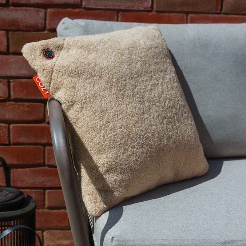 Afbeelding laden in galerijviewer, Cozy una woolly 45 x 45 cm draadloos warmtekussen (lichtbeige, powerbank 5000 mah)