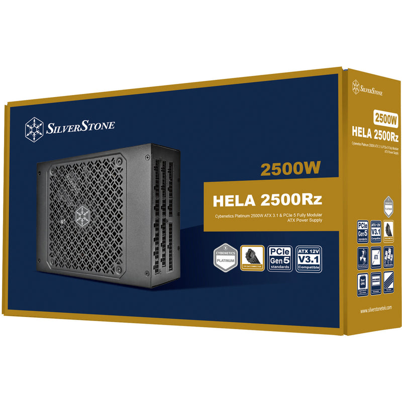 Load image into Gallery viewer, Silverstone hela 2500r 2500 watt voeding (zwart, 4x 12v-2x6, 7x pcie)