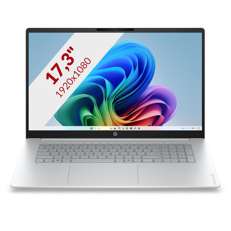 Afbeelding laden in galerijviewer, Hp omnibook 3 laptop ai 17-dg0005ndx (e10kpea) 17.3 laptop (zilver | core 5 315 | intel graphics | 12 gb | 512 gb ssd)