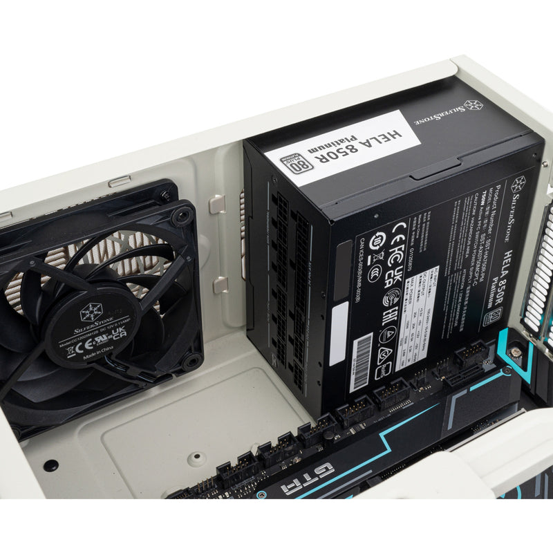Load image into Gallery viewer, Silverstone flp01 htpc behuizing (crème | 2x usb-a | 1x usb-c)