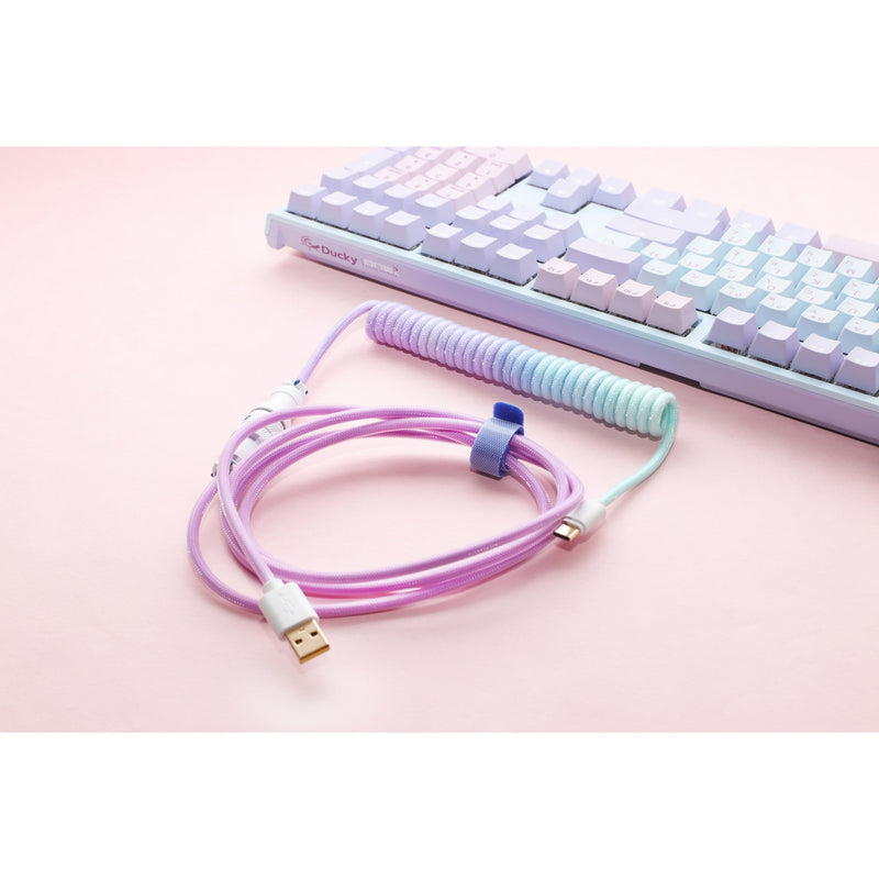 Load image into Gallery viewer, Ducky coiled cable v2 - azure kabel