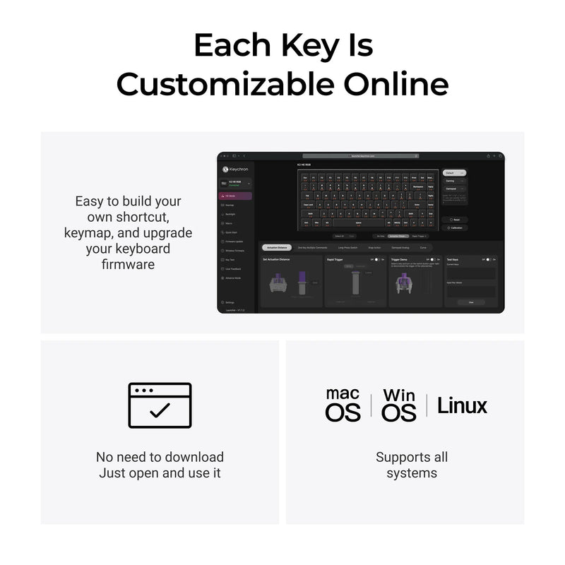 Load image into Gallery viewer, Keychron k2he all-wood special edition mechanisch toetsenbord (houtkleur, us lay-out (qwerty), gateron double-rail magnetic nebula, 75%, gateron double-rail magnetic, osa pbt double-shot, hot swap, bluetooth 5.2 | usb-c)