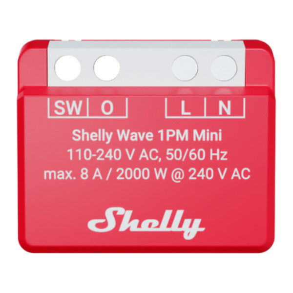 Load image into Gallery viewer, Shelly wave 1pm mini lr (eu) relais (rood, z-wave)