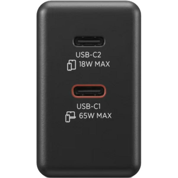 Laden Sie das Bild in Galerie -Viewer, Lenovo dual usb-c (65w) gan (zwart, 2x usb-c, power delivery)