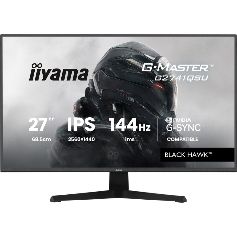 Load image into Gallery viewer, Iiyama g-master black hawk g2741qsu-b1 27 gaming monitor (zwart, hdmi, displayport, 2x usb-a, usb-b, 144 hz)