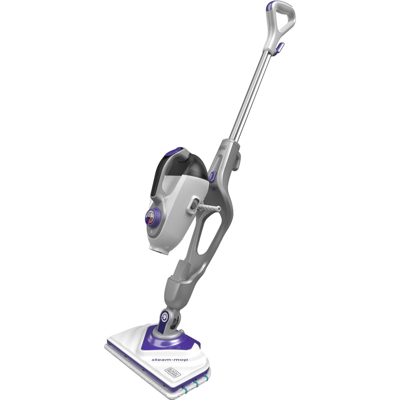 Cargue la imagen en el visor de la galería, Black+decker bhsm1615dsm 1600w steam-mop met steamitt, deltavoet en 17 accessoires stoomreiniger (wit donkerpaars)