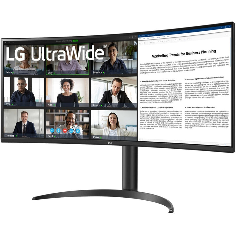Chargez l'image dans la visionneuse de la galerie, Lg ultrawide 34wr50qk-b 34 curved monitor (zwart, 2x hdmi, displayport)