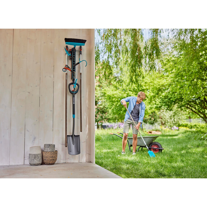 Load image into Gallery viewer, Gardena combisystem gereedschapsrek flex houder (donkergrijs turquoise)