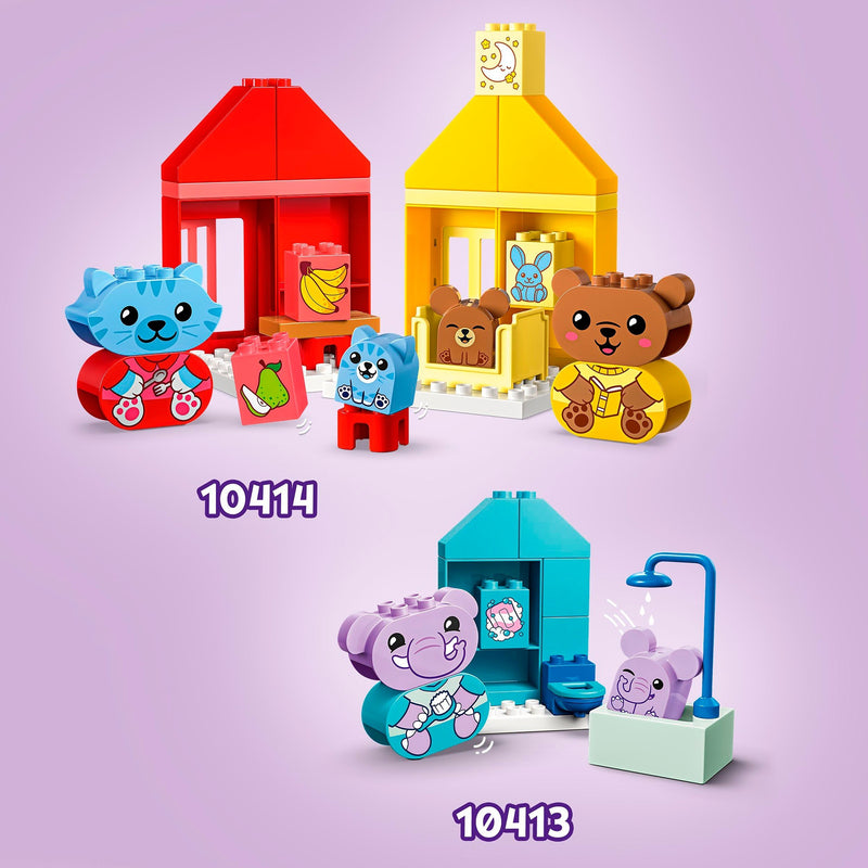 Load image into Gallery viewer, Lego duplo - dagelijkse gewoontes - eten en slapen constructiespeelgoed (10414)