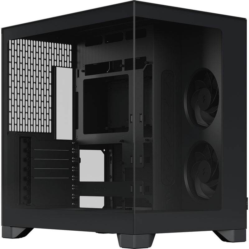 Cargue la imagen en el visor de la galería, Fractal design pop 2 vision midi tower behuizing (zwart | 1x usb-a | 1x usb-c | tempered glass)