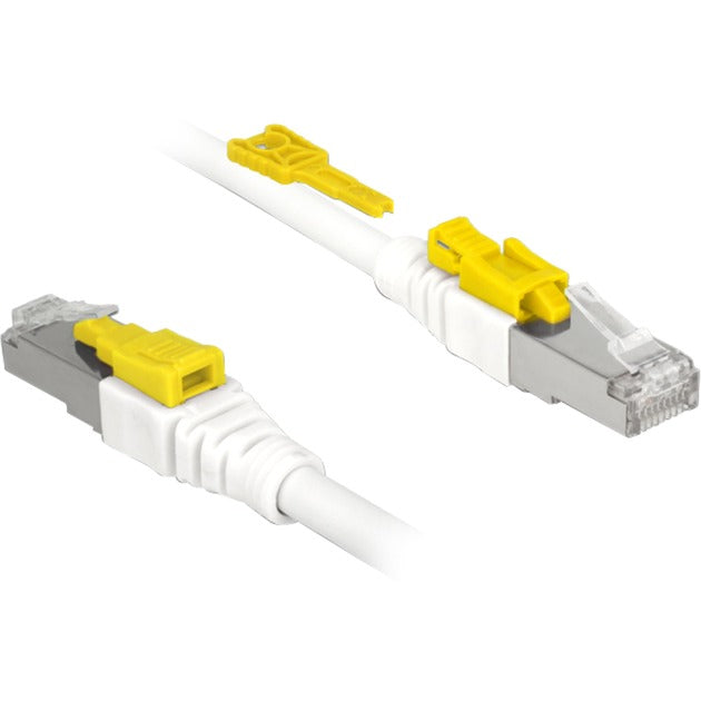 Load image into Gallery viewer, Delock patchkabel s stp, rj-45 secure met cat.6a (wit, 85330, 0,5 meter)
