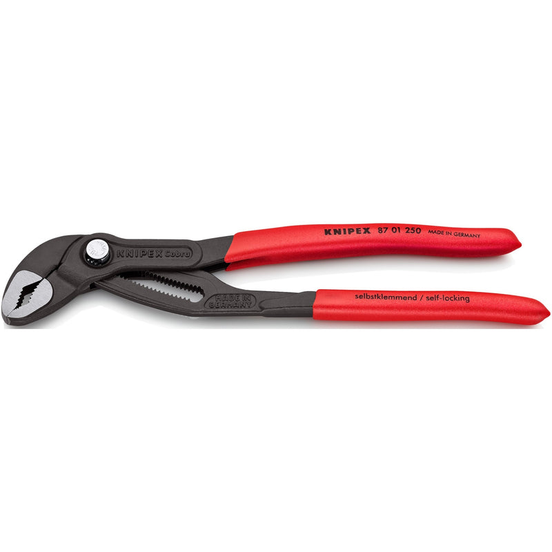 Load image into Gallery viewer, Knipex cobra 250 mm 87 01 250 zweedse- waterpomp-tang (rood, getande grijpvlakken, doorgestoken scharnier )