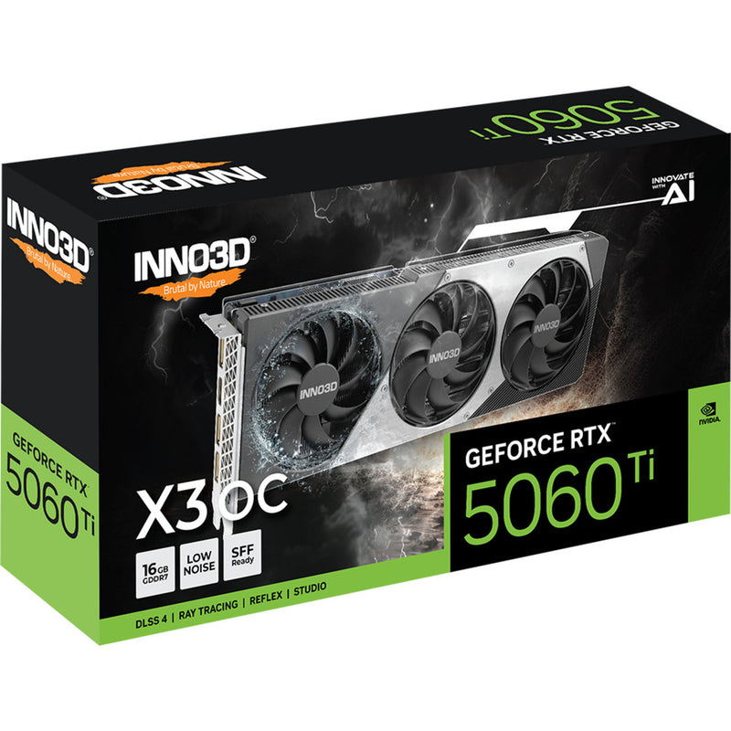 Afbeelding laden in galerijviewer, Inno3d geforce rtx 5060 ti twin x3 oc 16gb grafische kaart (3x displayport, 1x hdmi 2.1, dlss 4)