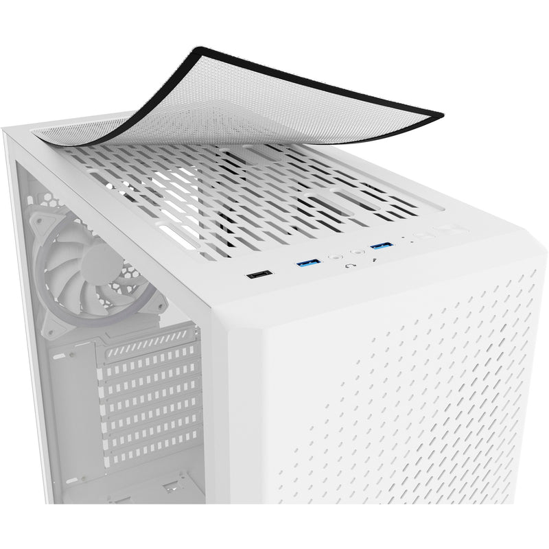 Load image into Gallery viewer, Sharkoon vs9 rgb white midi tower behuizing (wit | 2x usb-a | 1x usb-c | rgb | tempered glass)