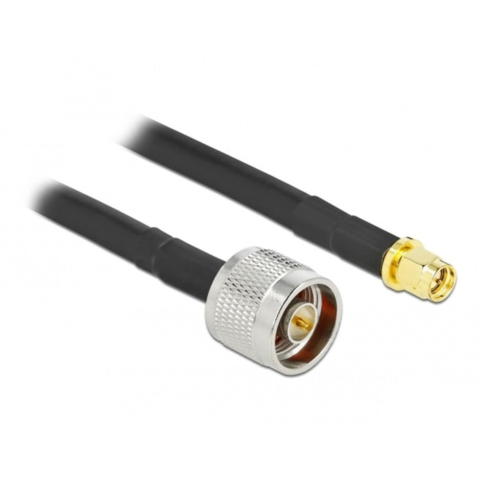 Load image into Gallery viewer, Delock antennekabel n stekker > sma stekker lmr cfd300 (zwart, 10 meter)