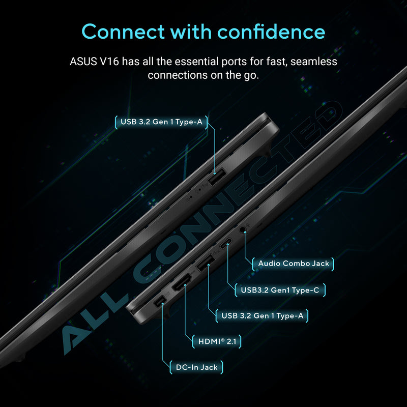 Chargez l'image dans la visionneuse de la galerie, Asus v16 fx3607vp-rp003ws 16 gaming laptop (zwart | core 7 240h | rtx 5070 | 16 gb | 1 tb ssd)