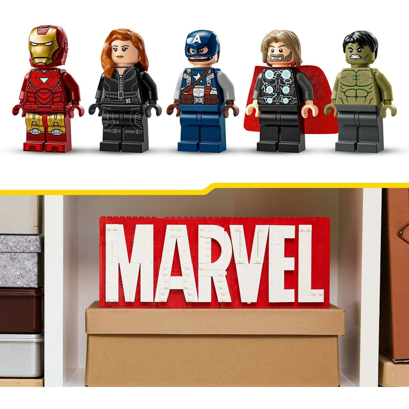 Load image into Gallery viewer, Lego super heroes 76313 marvel logo en minifiguren