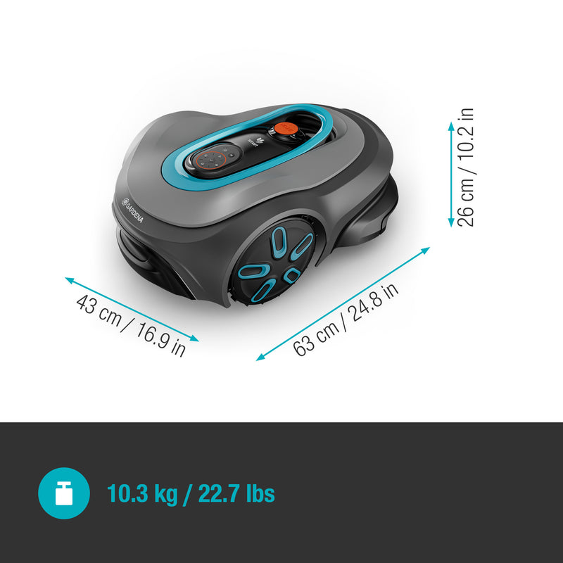 Load image into Gallery viewer, Gardena smart sileno max 1500 m² robotmaaier (grijs turquoise, 19903-26)