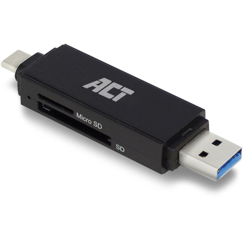 Afbeelding laden in galerijviewer, Act connectivity usb-c usb-a kaartlezer, sd micro sd (zwart)